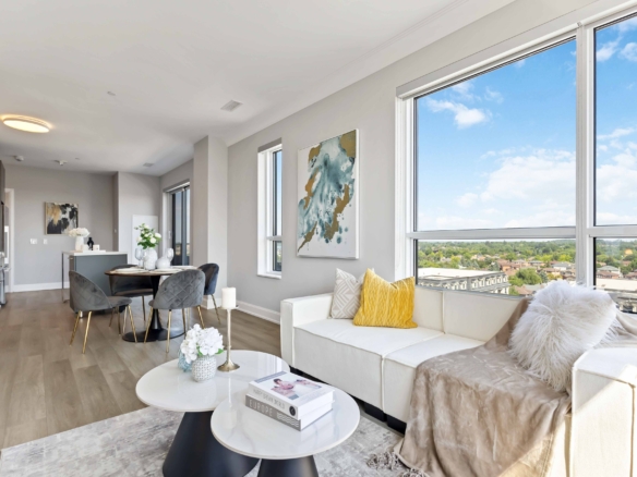 مارکهام، قلب شهر | ۲ خواب یک اتاق مجزا | Riverview Condos - سان‌وی هاوس